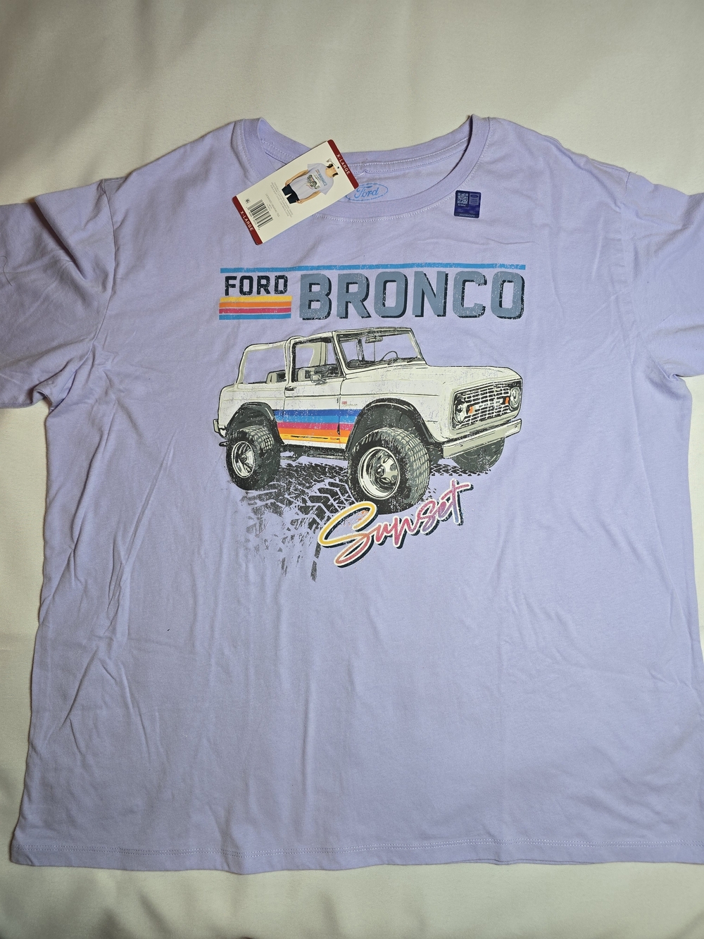 Ford Bronco 'Sunset' Graphic Tee - Lavender
